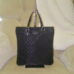 VTG Auth SISLEY Paris Iconic Monogrammed Nylon MINI Satchel Tote Bag